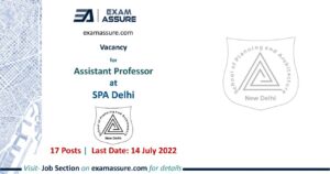Faculty Positions at SPA Delhi 17 Positions (Last Date 14 July 2022)