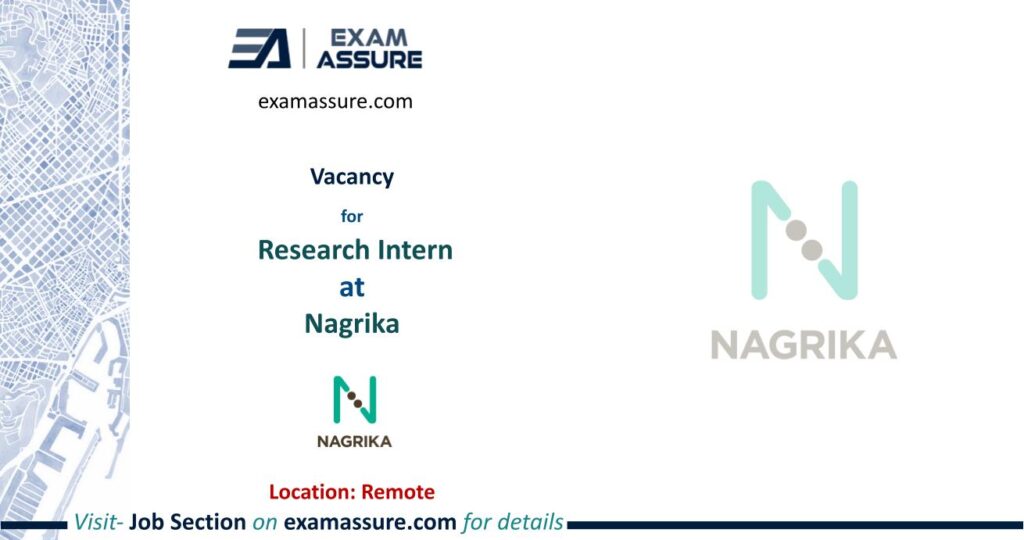 Vacancy for Research Intern at Nagrika | Urban Planning, Urban Design, etc. | (Duration: 02 Months)