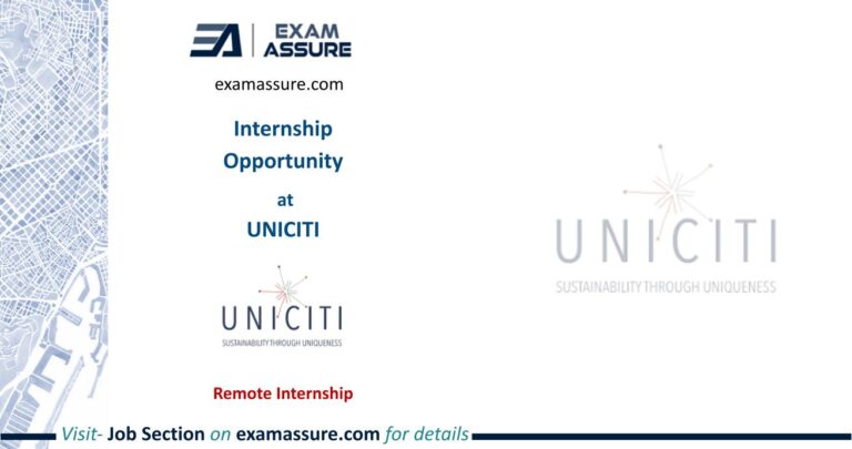 Internship Opportunity at UNICITI | (Remote Internship)