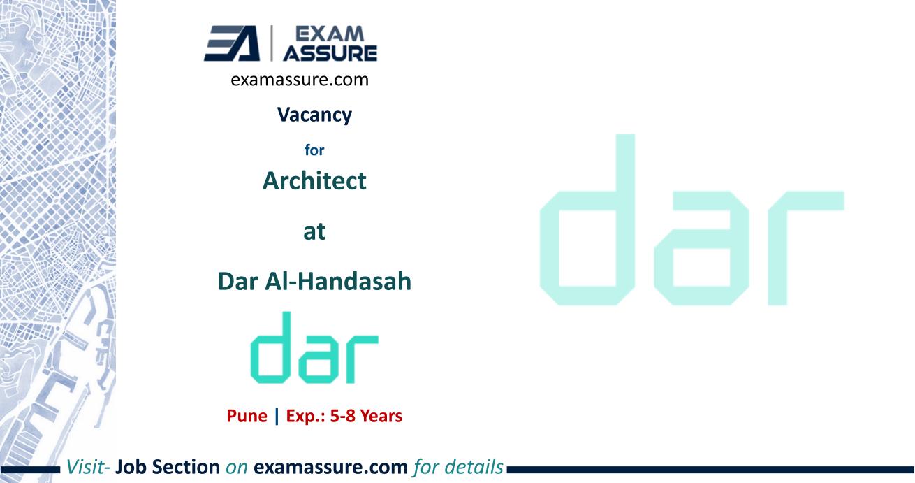 Vacancy for Architect at Dar Al-Handasah | Pune | (Exp.: 5-8 Years)