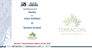Vacancy for Intern Architect at Terracon Ecotech | Mumbai (Advertisement dated: 20 Feb. 2024)