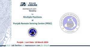 Vacancy for Multiple Positions at Punjab Remote Sensing Centre (PRSC) | Ludhiana, Punjab Last (Date: 18 March 2024)