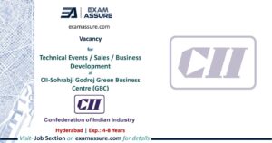 Vacancy for Technical Events / Sales / Business Development at CII-Sohrabji Godrej Green Business Centre (GBC) | Hyderabad (Exp.: 4-8 Years)