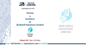 Vacancy for Architect at Builtwell Solutions Limited | Bhopal, MP (Exp.: 0-6 Years)