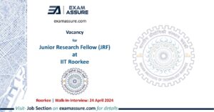 Vacancy for Junior Research Fellow (JRF) at IIT Roorkee | Uttarakhand (Walk-In-Interview: 24 April 2024)