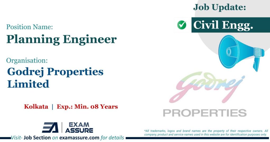 Vacancy for Planning Engineer at Godrej Properties Limited | Kolkata ...