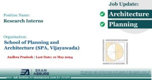 Vacancy for Research Interns at School of Planning and Architecture (SPA, Vijayawada) | Andhra Pradesh (Last Date: 10 May 2024)