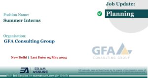 Vacancy for Summer Interns at GFA Consulting Group | New Delhi (Last Date: 05 May 2024)