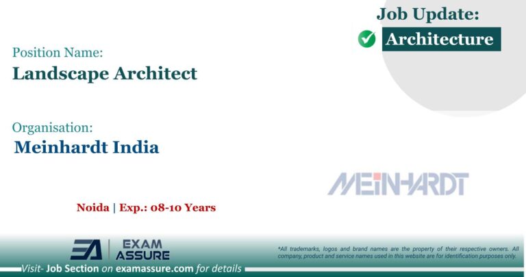Vacancy for Landscape Architect at Meinhardt India | Noida, Uttar Pradesh (Exp.: 08-10 Years)