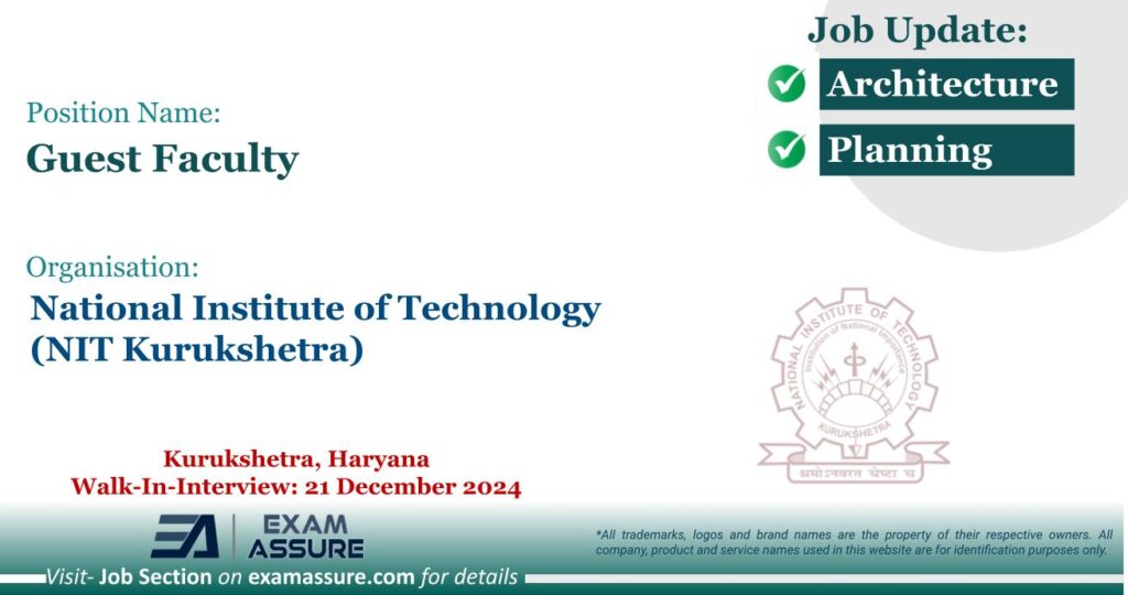 Vacancy For Guest Faculty At National Institute Of Technology (nit 