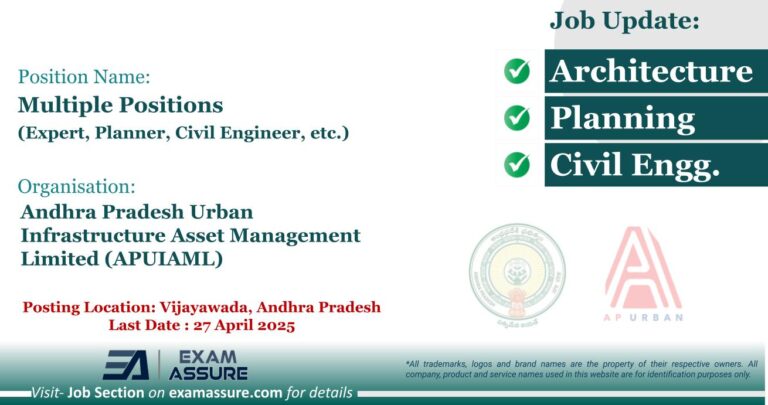 Vacancy for Multiple Positions at Guru Nanak Dev University, Amritsar 1. Planning Manager Positions:Planning ManagerNo. of vacancy:01 Nos.Institution:Guru Nanak Dev University, AmritsarQualification:✔️ PG degree in the subject of Urban Planning/ Transport Planning/ Infrastructure Planning/ Environment Planning / Housing or equivalent with 55% marks (or an equivalent grade on a point-scale wherever the grading system is followed) from an Indian University, or an equivalent degree from an accredited foreign universityExperience:✔️ Minimum 3-5 years relevant Full Time work experienceJob Description:✔️ Details Provided Below.Type:Full Time / ContractualLocation:Amritsar, PunjabSalary:✔️ Rs. 1,00,000/- Per MonthApply at:✔️ Apply Link Provided BelowLast Date:28 April 2025Date for Walk-in-Interview:28 April 2025 2. GIS Expert Planner Positions:GIS Expert PlannerNo. of vacancy:01 Nos.Institution:Guru Nanak Dev University, AmritsarQualification:✔️ Graduate in Field of Planning preferably with Diploma in GIS/Remote Sensing or equivalentExperience:✔️ Minimum 2-4 years relevant Full Time work experienceJob Description:✔️ Details Provided Below.Type:Full Time / ContractualLocation:Amritsar, PunjabSalary:✔️ Rs. 75,000/- Per MonthApply at:✔️ Apply Link Provided BelowLast Date:28 April 2025Date for Walk-in-Interview:28 April 2025 3. Senior Planner Positions:Senior PlannerNo. of vacancy:12* Nos. *Five Senior Planners shall be working in JalandharInstitution:Guru Nanak Dev University, AmritsarQualification:✔️ PG degree in the subject of Urban Planning/ Transport Planning/ Infrastructure Planning/ Environment Planning / Housing or equivalent with 55% marks (or an equivalent grade on a point-scale wherever the grading system is followed) from an Indian University, or an equivalent degree from an accredited foreign university. Experience:✔️ Minimum 2-4 years relevant Full Time work experienceJob Description:✔️ Details Provided Below.Type:Full Time / ContractualLocation:Amritsar & Jalandhar, PunjabSalary:✔️ Rs. 60,000/- Per MonthApply at:✔️ Apply Link Provided BelowLast Date:28 April 2025Date for Walk-in-Interview:28 April 2025 4. Planner Positions:PlannerNo. of vacancy:12* Nos. *Five Planners shall be working in JalandharInstitution:Guru Nanak Dev University, AmritsarQualification:✔️ UG/PG degree in the subject of Urban Planning/ Transport Planning/ Infrastructure Planning/ Environment Planning / Housing or equivalent with 55% marks (or an equivalent grade on a point-scale wherever the grading system is followed) from an Indian University, or an equivalent degree from an accredited foreign universityExperience:✔️ Minimum 2 Years of relevant Full Time work experience for UG candidates. Experience shall not be mandatory for PG candidatesJob Description:✔️ Details Provided Below.Type:Full Time / ContractualLocation:Amritsar & Jalandhar, PunjabSalary:✔️ Rs. 45,000/- Per MonthApply at:✔️ Apply Link Provided BelowLast Date:28 April 2025Date for Walk-in-Interview:28 April 2025 Job description: Apply Here for Planning Manager Apply Here for GIS Expert Apply Here for Senior Planner Apply Here for Planner Recent Government Jobs: Explore Job Section Recent Private Sector Jobs: Explore Job Section Visit Exam Assure Jobs Section to explore similar Jobs https://youtu.be/e4aWXxiuf1A Steps to Get Good Rank | GATE Architecture 2022 | Rangoli Goyal-Rank 101 | Exam Assure GATE Classes Explore Youtube Channel View Details Disclaimer: The Job posts/ Job vacancies updated on the Exam Assure platform are gathered from various sources. Exam Assure team tries their best to display correct information as far as possible however there is a chance of mistakes. Visitors are suggested to cross-verify all the information before applying.