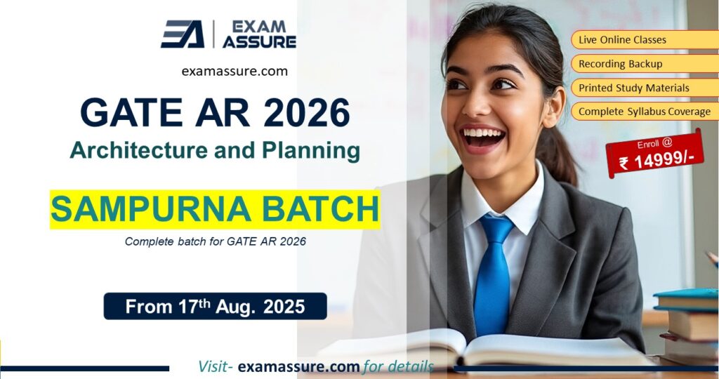 Exam Assure GATE Architecture and Planning Coaching - GATE AR Sampurna Batch 2026