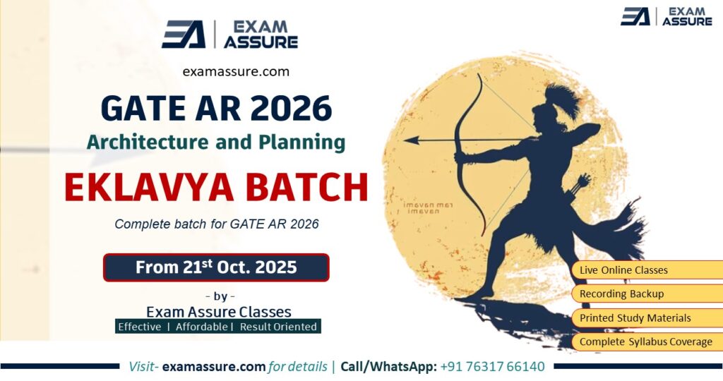 Exam Assure GATE Architecture and Planning Coaching - GATE AR Eklavya Batch 2026